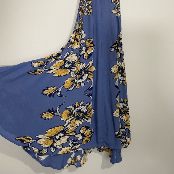 Free People Lace-Up Floral Racerback Swing Dress Women’s Small Boho Whimsical - Picture 4 of 16